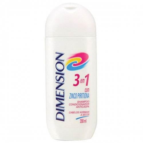 DIMENSION ANTICASPA NORMAL/SECO 3X1 SHAMPOO 200ML - Drogaria Poupa Centro
