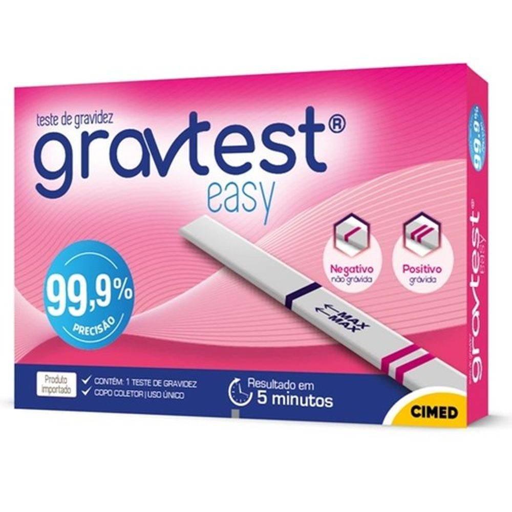 Teste de Gravidez Cimed Gravtest Easy 1 unidade - Drogaria Poupa Centro