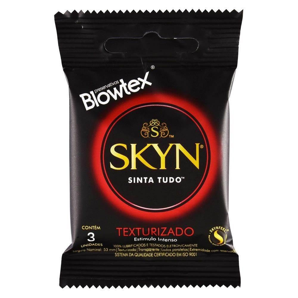 Preservativo Blowtex Skyn Texturizada Com 3 Unidades - Drogaria Poupa Centro