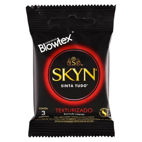 Preservativo Blowtex Skyn Texturizada Com 3 Unidades - Drogaria Poupa Centro