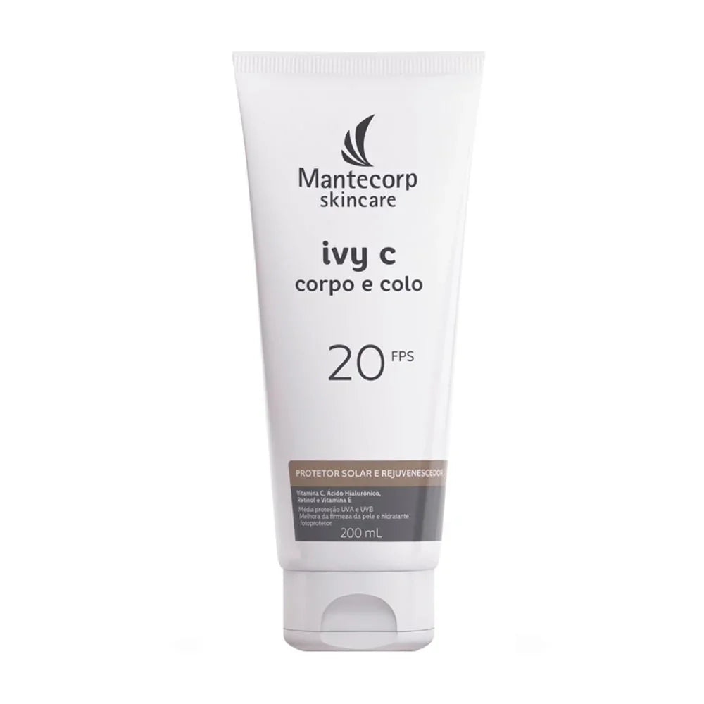 Protetor Solar e Rejuvenescedor Ivy C - Colo e Corpo Fps20 200ml
