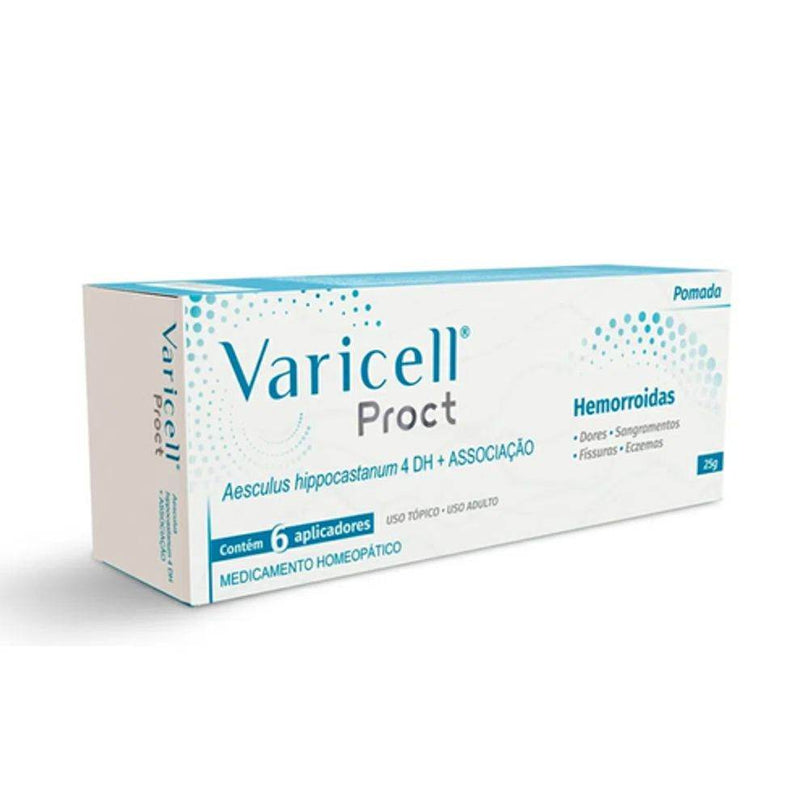 Varicell Proct Pomada - 1 Bisnaga com 25G + 6 Aplicadores - Drogaria Poupa Centro
