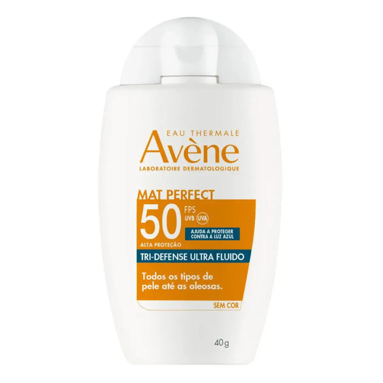 Protetor Solar Facial Avène Mat Perfect Tri-Defense Ultra Fluido FPS 50 40g