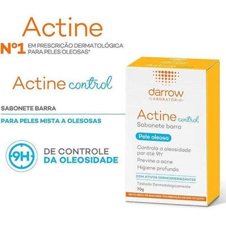 Sabonete em Barra Actine Control Pele Mista A Oleosa 70G - Darrow - Drogaria Poupa Centro