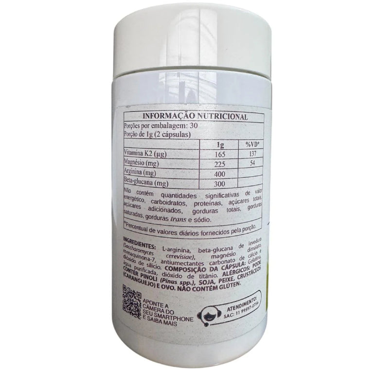 K2+Magnésio+Arginina+Beta Glucana 60 Cáps – Cog No