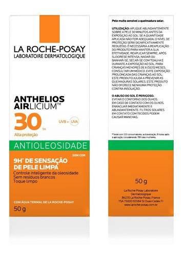 Protetor Solar Airlicium Antioleosidade Fps 30 La Roche-posay Anthelios Caixa 50g - Drogaria Poupa Centro