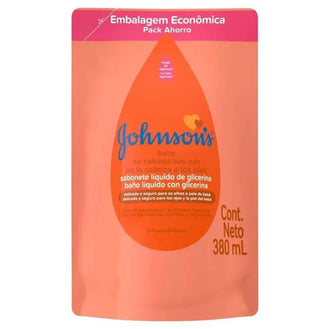 Sabonete Glicerinado Johnson's Baby - 380ml - Drogaria Poupa Centro