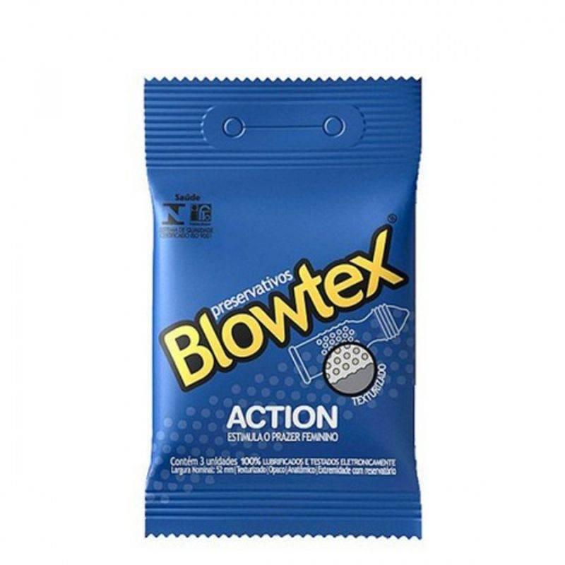 Preservativo Blowtex Action Com 3 Unidades - Drogaria Poupa Centro