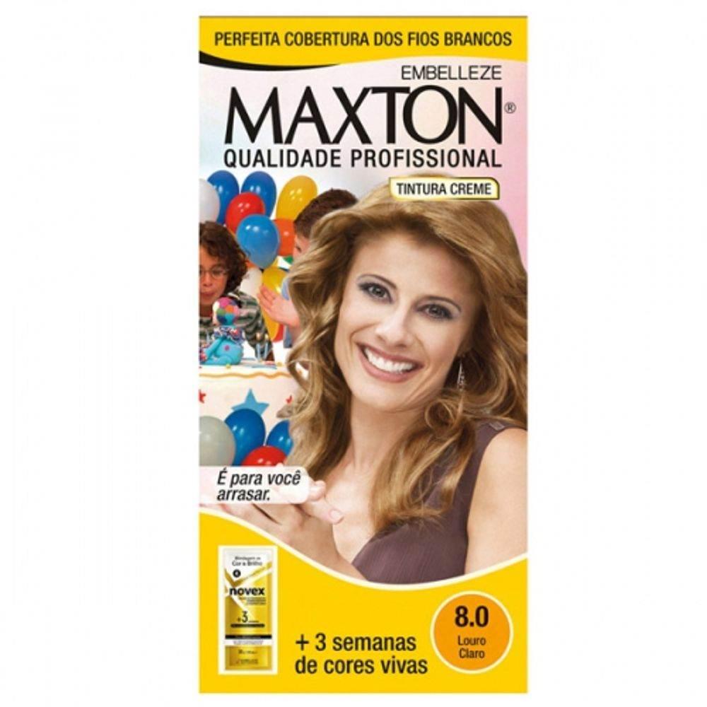 Tintura de Cabelo Maxton Nº8.0 Louro Claro - 60G - Drogaria Poupa Centro
