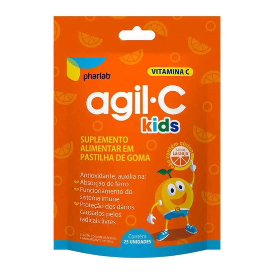 Agil-C Kids 30mg Laranja 25 Pastilhas de Goma