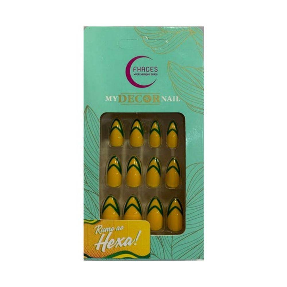Unhas Fhaces Hexa Stiletto Duplo - 28 Unidades - Drogaria Poupa Centro