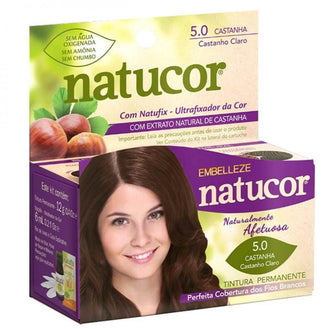 Tinta Natucor Vegana Nº5.0 Castanho Claro - 12G - Drogaria Poupa Centro