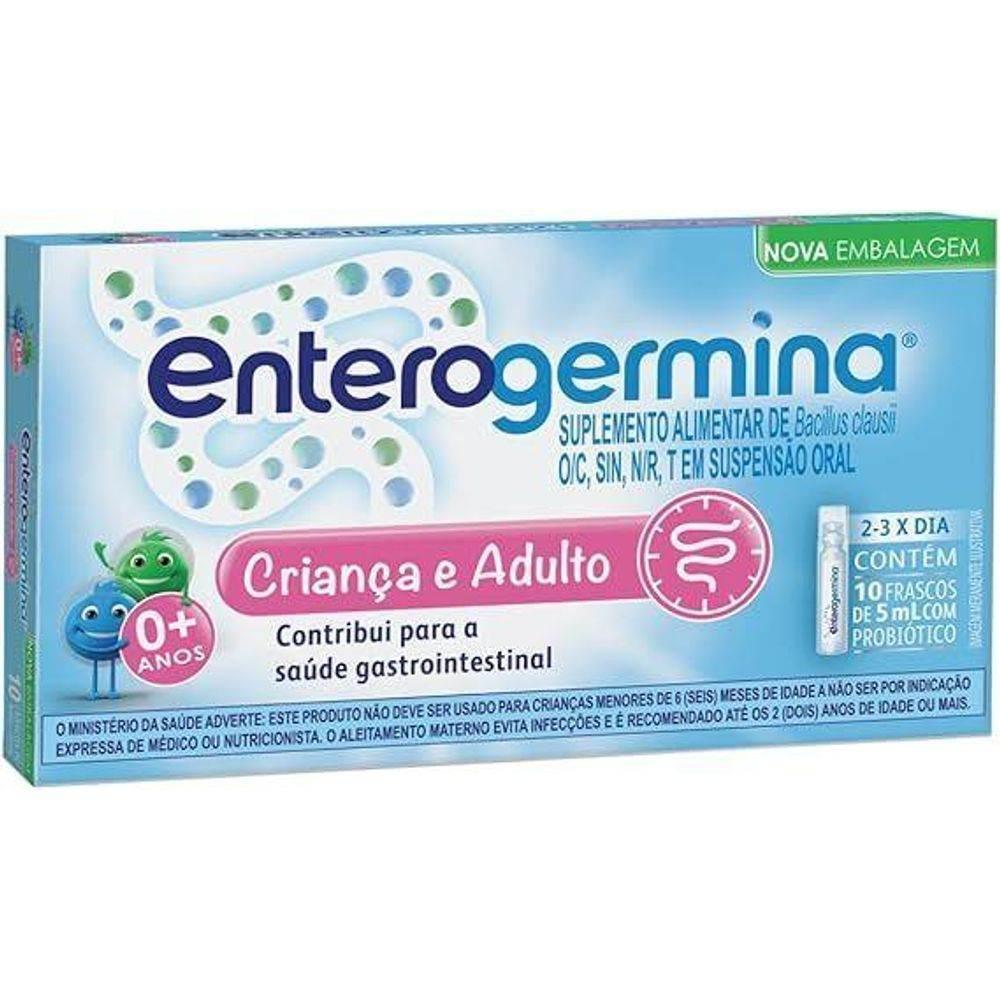 Probiótico Enterogermina 10 Frascos 5ml - Drogaria Poupa Centro