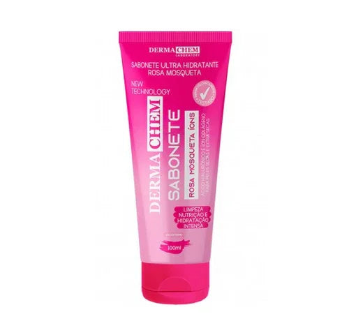 Sabonete Facial Dermachem Ultra Hidratante rosa mosqueta ions, liquido com 100mL