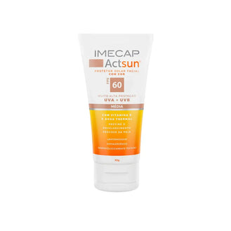 Protetor Solar Facial Imecap Actsun Fps60 Cor Média 50g