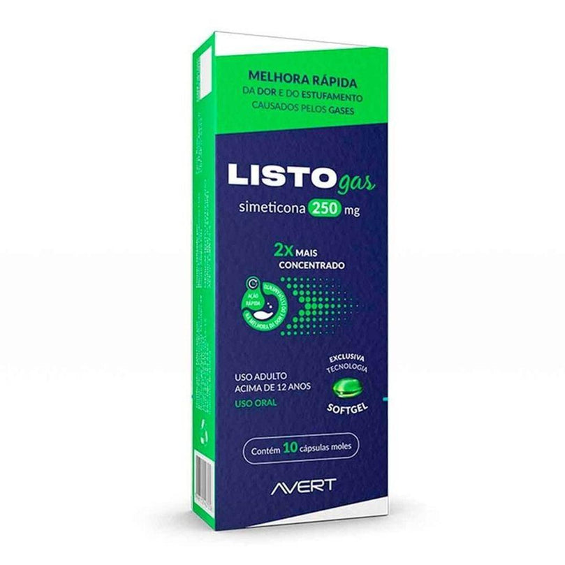 Listogas 250Mg - 10 Comprimidos - Drogaria Poupa Centro