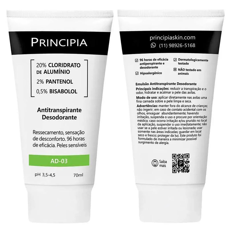 Desodorante Antitranspirante 20% Principia AD-03 - Drogaria Poupa Centro