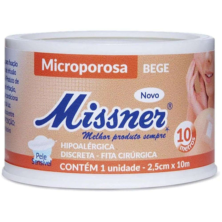 FITA MICROPOROSA MISSNER - BEGE 2.5CMX10M - UNIDADE