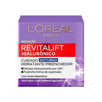 Hidratante Facial L'Oreal Revitalift Hialuronico Noturno 50mL - Drogaria Poupa Centro