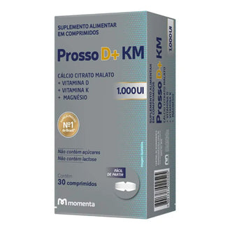 Cálcio Prosso D+ Km MDK 1000Ui C/30 Cpr