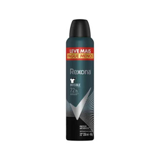 Desodorante Antitranspirante Masculino Rexona Men invisible, aerossol, 250mL - Drogaria Poupa Centro