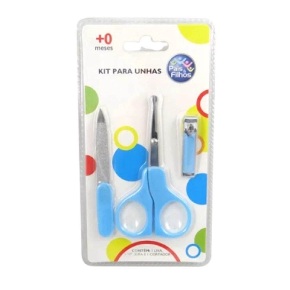Kit Tesoura Pais&Filhos - Ref. 7794 Azul - Drogaria Poupa Centro