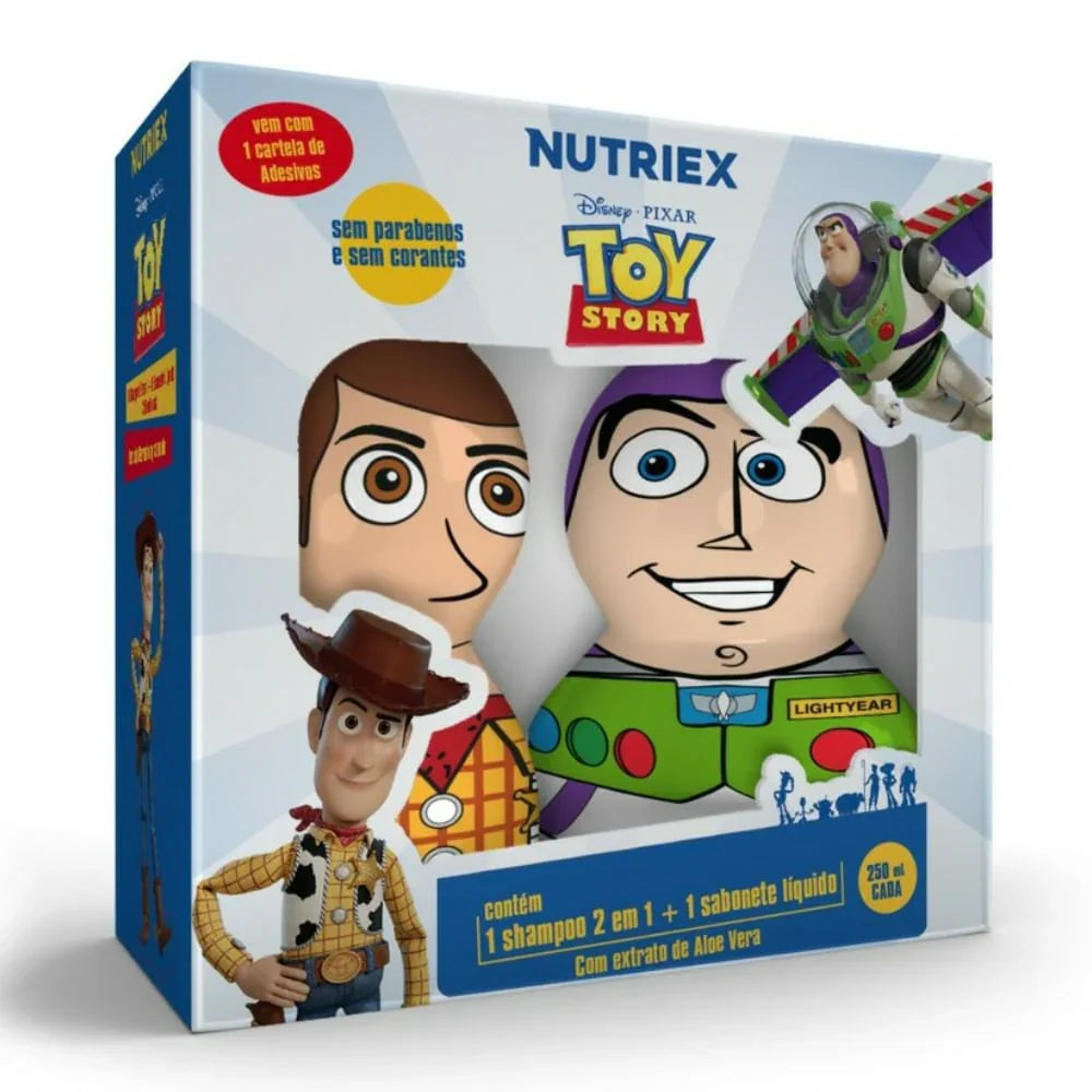 Kit Nutriex Toy Story Buzz Lightyear Shampoo 2x1 250ml + Sabonete Líquido 250ml