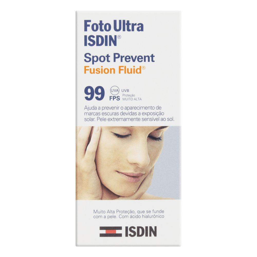 Protetor Solar Facial Foto Ultra Isdin Spot Prevent Fps 99 Com 50ml - Drogaria Poupa Centro