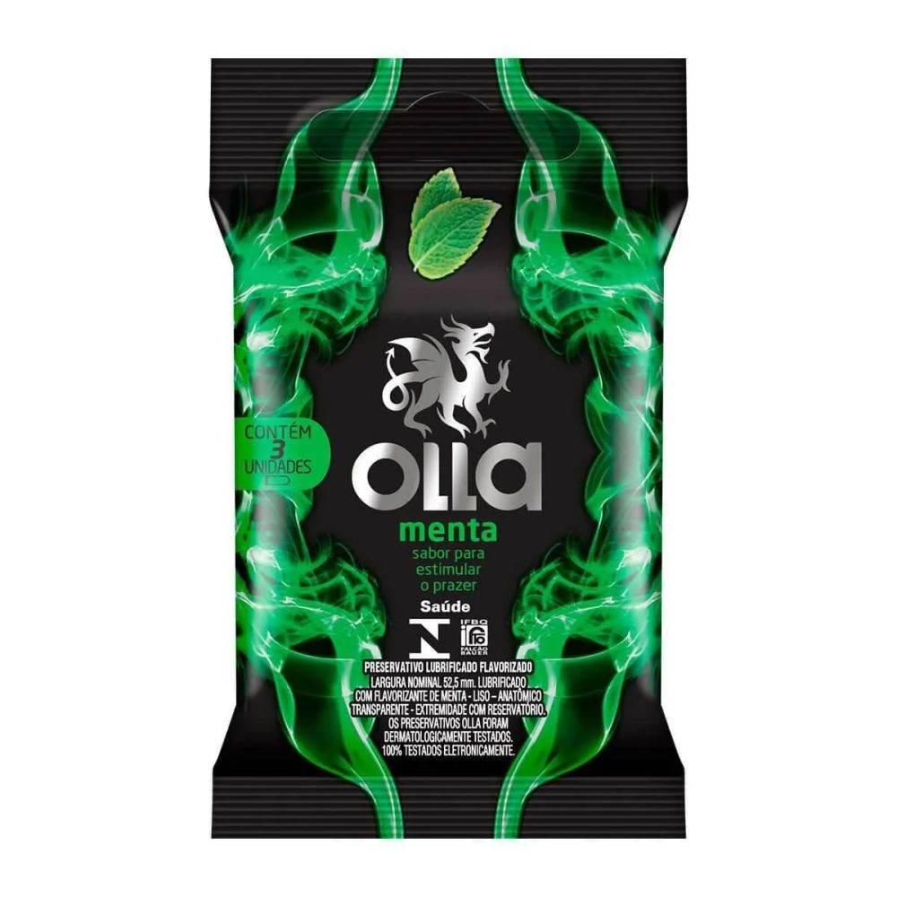 Preservativo Olla Menta Com 3 Unidades - Drogaria Poupa Centro