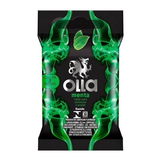 Preservativo Olla Menta Com 3 Unidades - Drogaria Poupa Centro