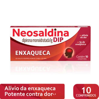 Neosaldina Dip Dipirona Monoidratada 1g 10 comprimidos - Drogaria Poupa Centro