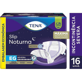 Tena Slip Noturna, Fralda Geriátrica para Incontinência Urinária, EG - 16 unidades