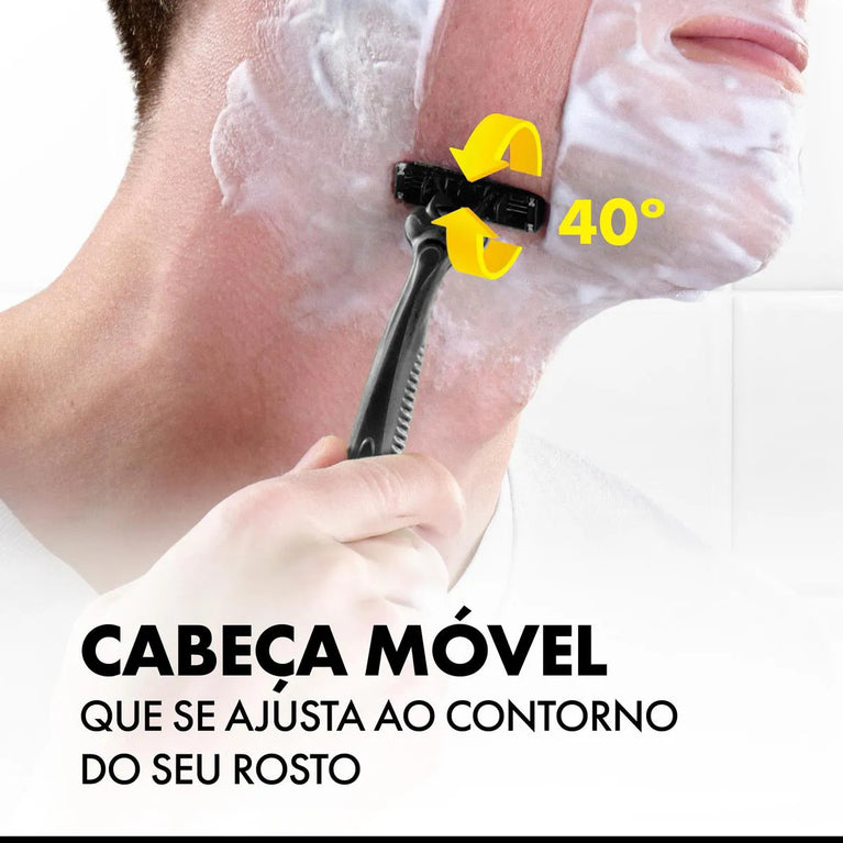 Aparelho de Barbear Gillette Prestobarba 3 Carvão Ativado 2 Unidades