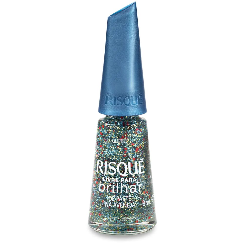 Esmalte Glitter Risqué Livre Para Brilhar 8ml – De Paetê Na Avenida