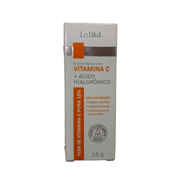 Creme Facial Vit C + Ácido Hialurônico LE BLUE 15G