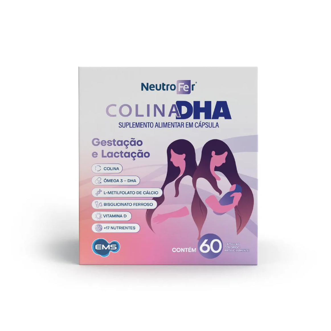 Polivitamínico Neutrofer Colina DHA Gestantes 60 Cápsulas