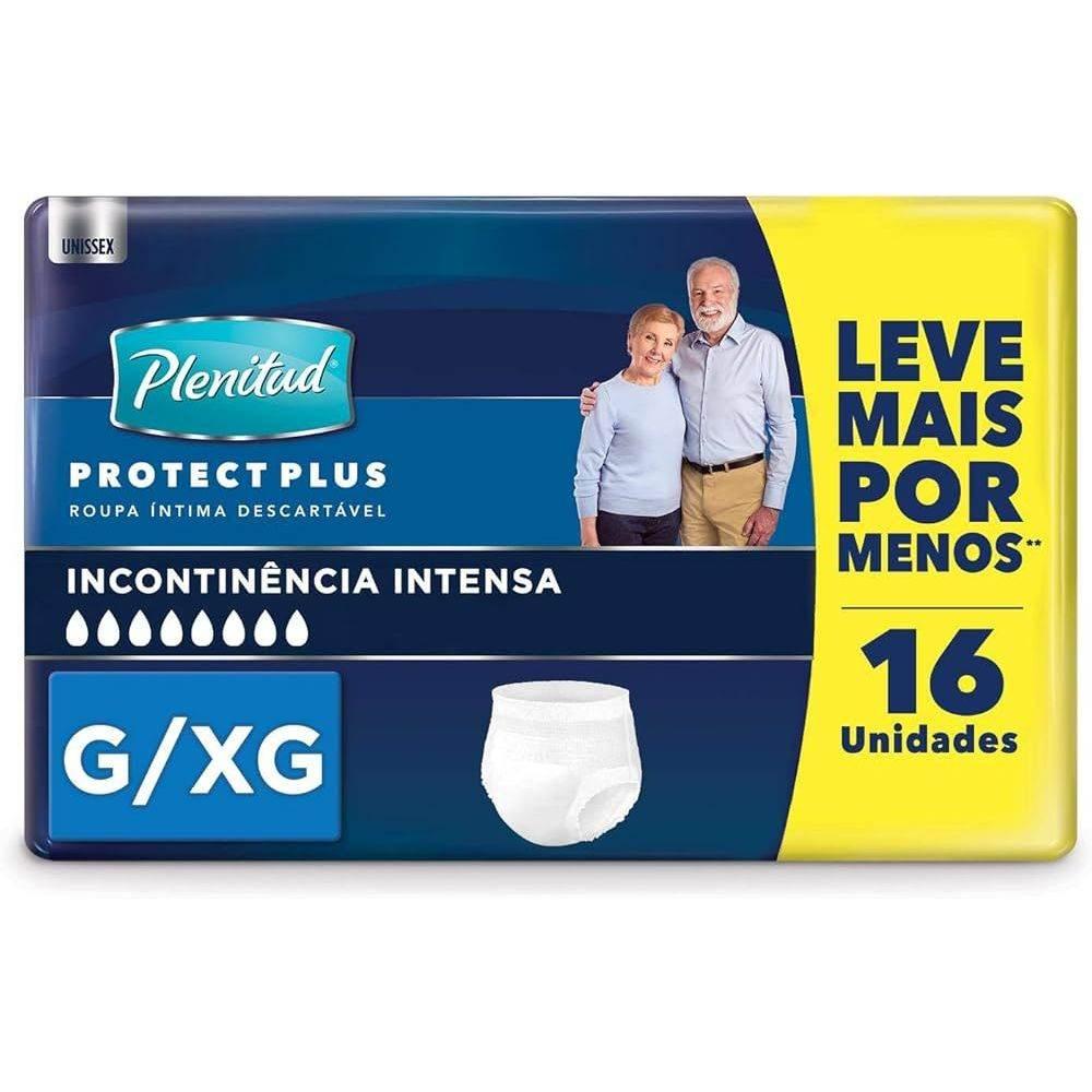 Roupa Íntima Plenitud Plus Para Incontinência G/XG Com 16 Unidades - Drogaria Poupa Centro
