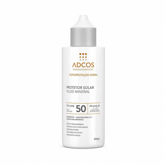 Protetor Solar Facial Adcos Fluid Mineral FPS 50 Incolor 40ml