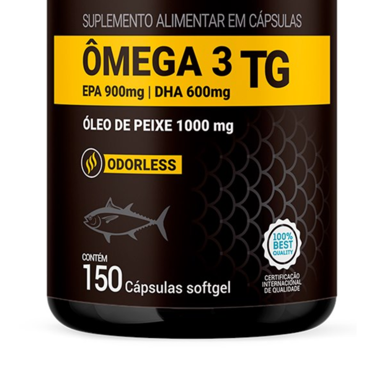 Ômega 3 TG Odorless 1000Mmg 150 cápsulas softgel Sidney Oliveira