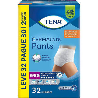 Roupa Íntima Tena Pants Dermacare G/Eg - 32 Unidades - Drogaria Poupa Centro