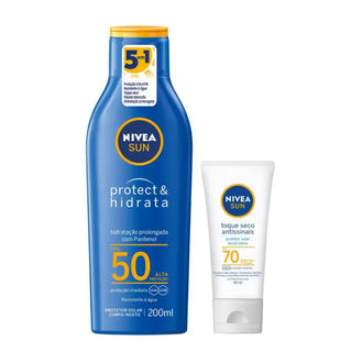 Kit Nivea Sun FPS50 Corpo + FPS70 Facial Toque Seco