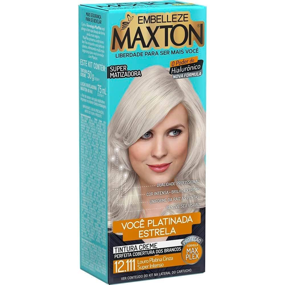 Kit Tintura Maxton Nº12.111 Louro Platino Super Intenso - EMBELEZZE - Drogaria Poupa Centro
