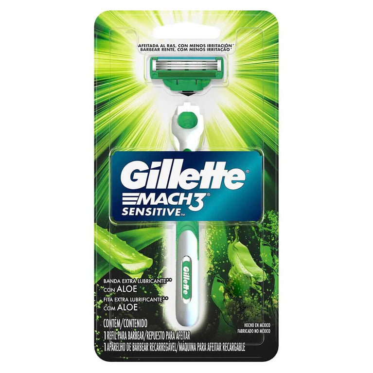 Aparelho de Barbear Gillette Mach3 Sensitive 1 unidade