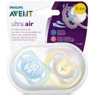 Chupeta Avent Ultra Air 0-6 Meses Meninos C/2 - Drogaria Poupa Centro