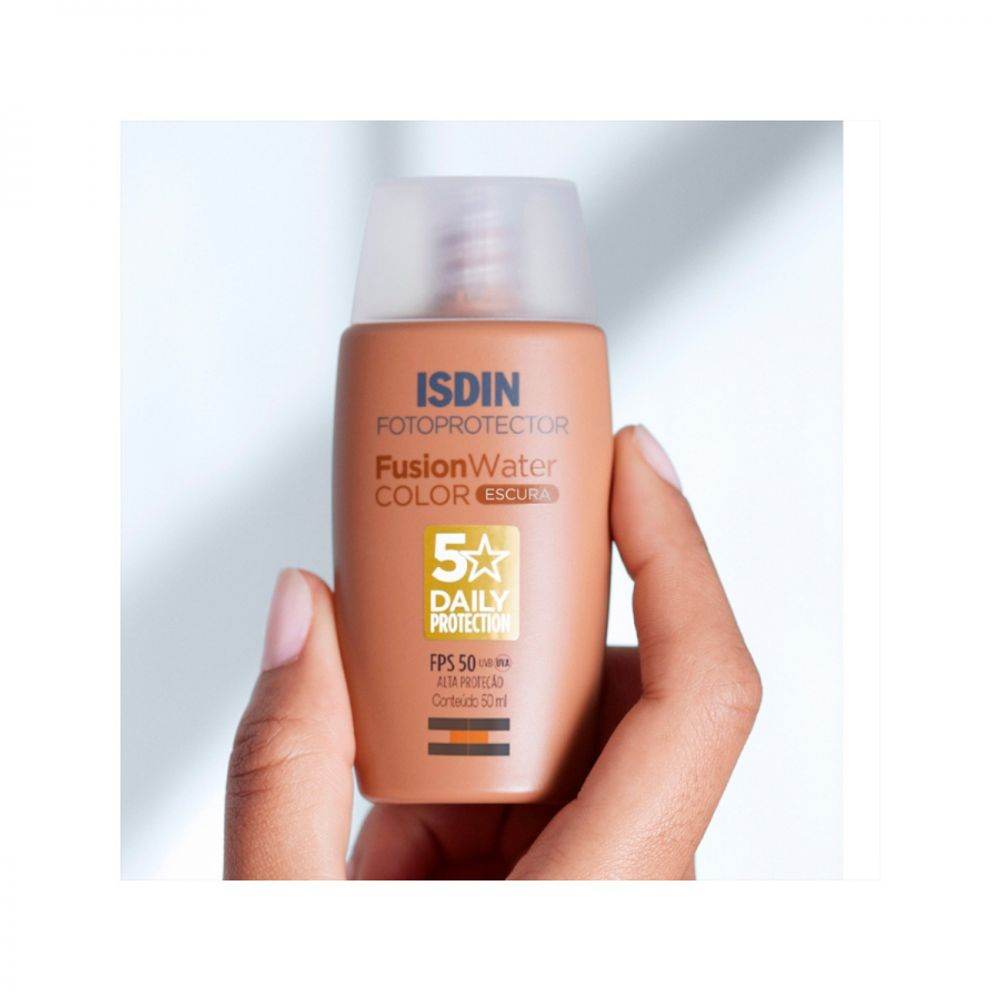 Protetor Solar Facial Fusion Water Color Cor Escura FPS 50 - 50Ml - Drogaria Poupa Centro