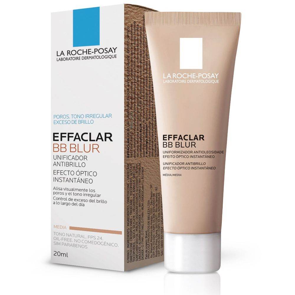 Uniformizador Antioleosidade La Roche Posay Effaclar BB Blur Médio - 20ml - Drogaria Poupa Centro