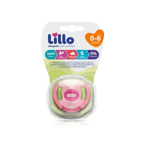 Chupeta Lillo Soft Comfort Silicone Rosa Tam1 - Drogaria Poupa Centro