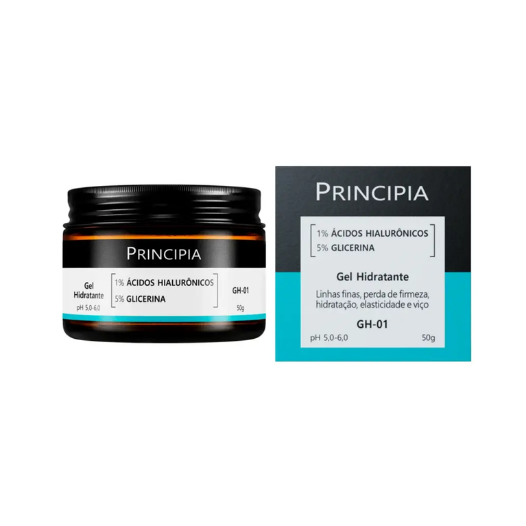 Gel Hidratante GH-01 Principia 1% Ácidos Hialurônicos 5% Glicerina 50g