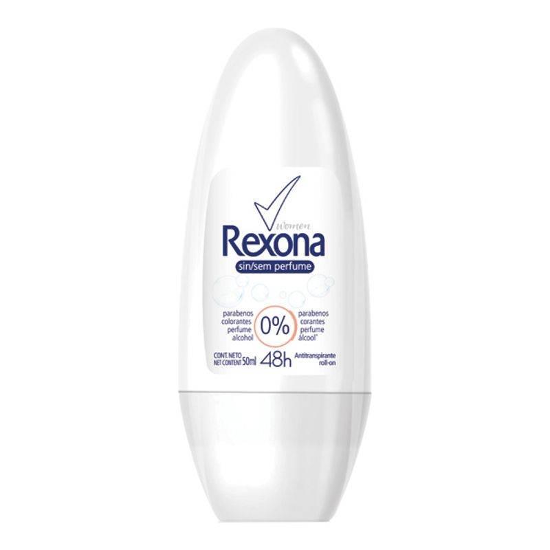 Desodorante Roll On Rexona sem Perfume com 50 ml - Drogaria Poupa Centro