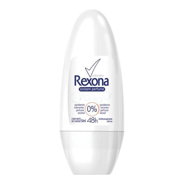 Desodorante Roll On Rexona sem Perfume com 50 ml - Drogaria Poupa Centro